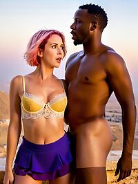 They pose at twilight on ancient Masada in Israel amidst stunning scenery